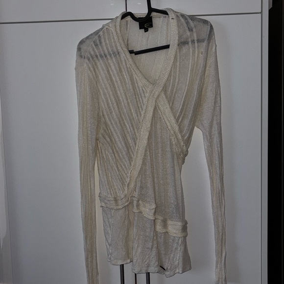 Just Cavalli off white Sweater long sleeve top Sz 54 - Picture 1 of 14